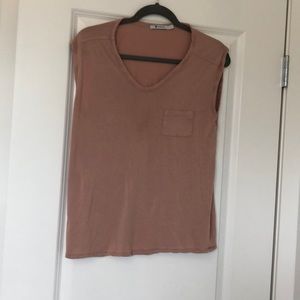 T by Alexander Wang blush/nude tank, size small